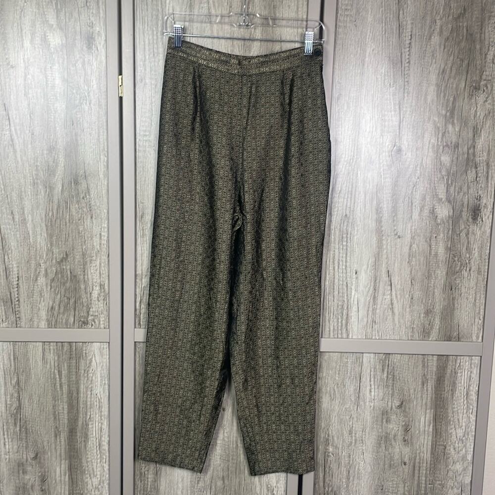 Pendleton Primark Pattern Acetate Side Zipper Relaxed Fit Pant Petite 2-4